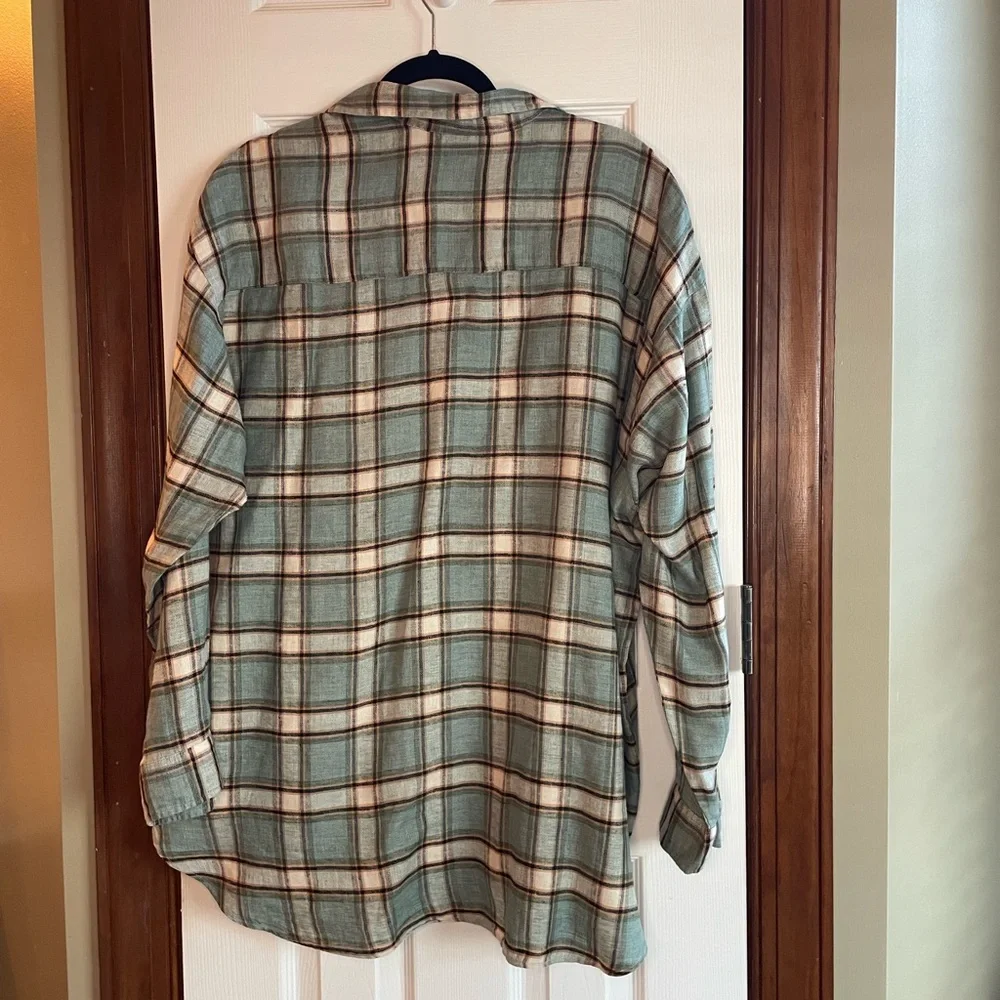 Frank & Eileen Green Sand Plaid Shirley Button Down Shirt - Picture 5 of 7